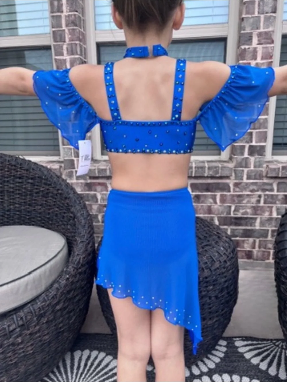 NEW Semi Custom - Royal Blue Rhinestone Dance Costume